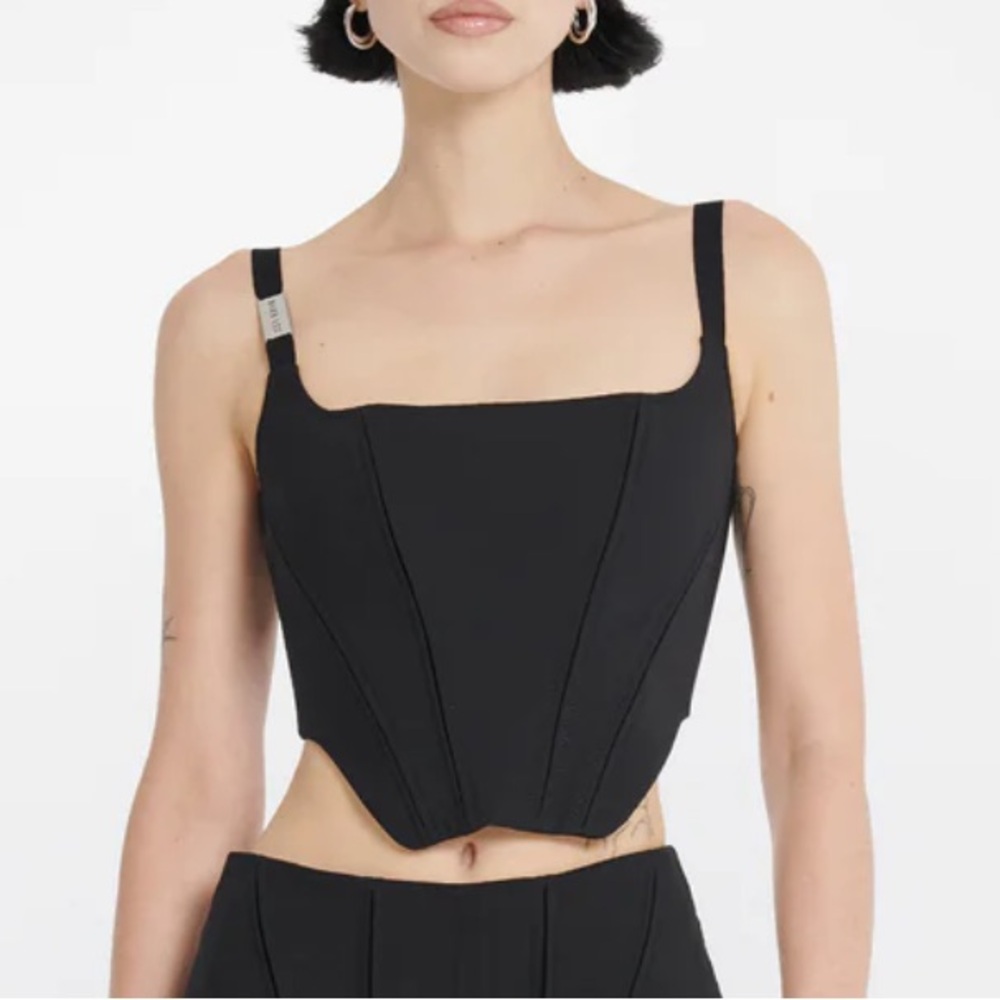 NWT Dion Lee Shadow Dart Corset Black/Black